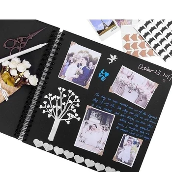 DIY Craft อัลบั้ม Scrapbooking อัลบั้มภาพ 1 ชิ้นอัลบั้มภาพสมุดภาพกระดาษสําหรับงานแต่งงานครบรอบของขวัญหนังสือหน่วยความจํา