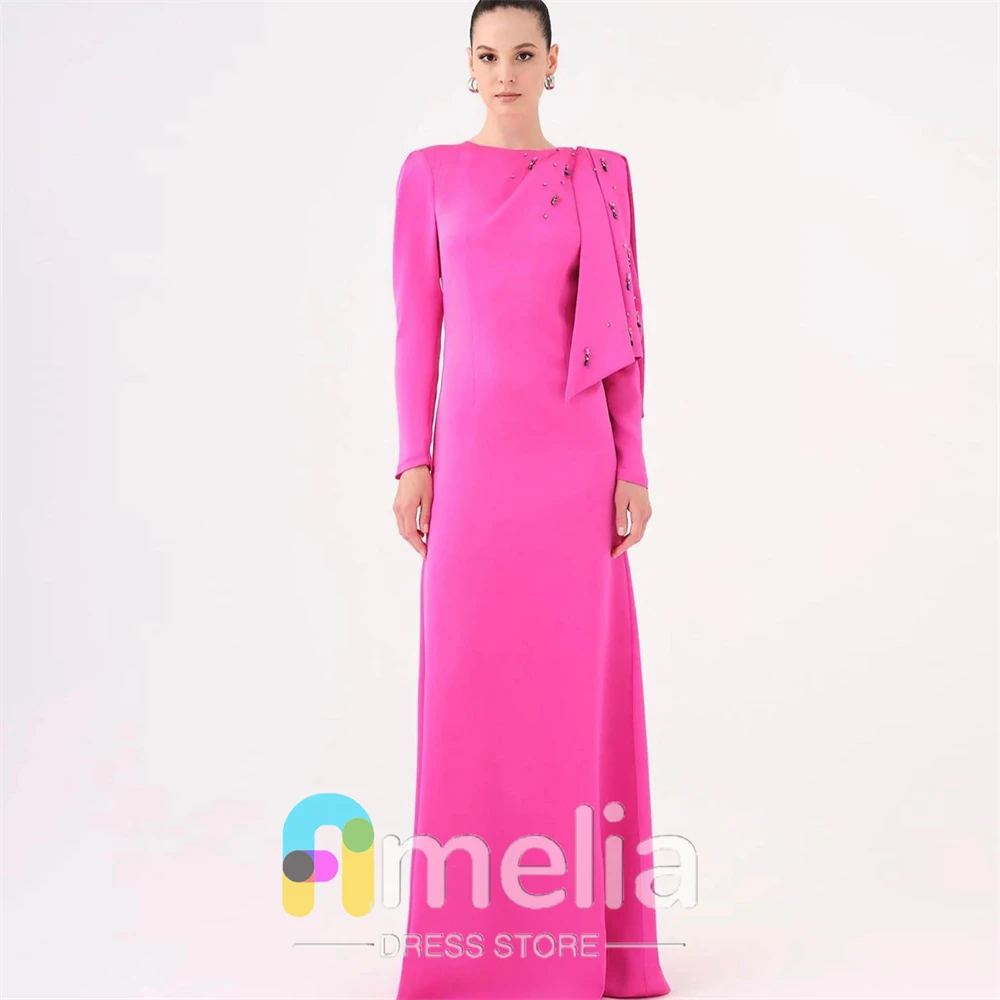 

Amelia Evening Dresses O Neck A- Line Crepe for Special Occasions Formal Gowns Elegant Party Dresses Woman For Dubai 2024