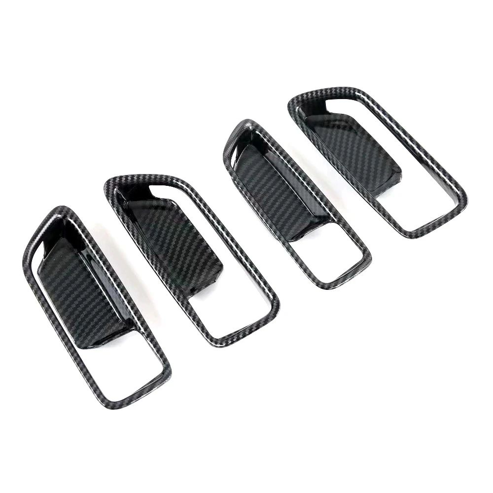 

For Toyota Corolla Cross XG10 2020 2021 2022 Carbon Fiber Look Interior Door Handles Bowl Cover Trim Auto Accessories