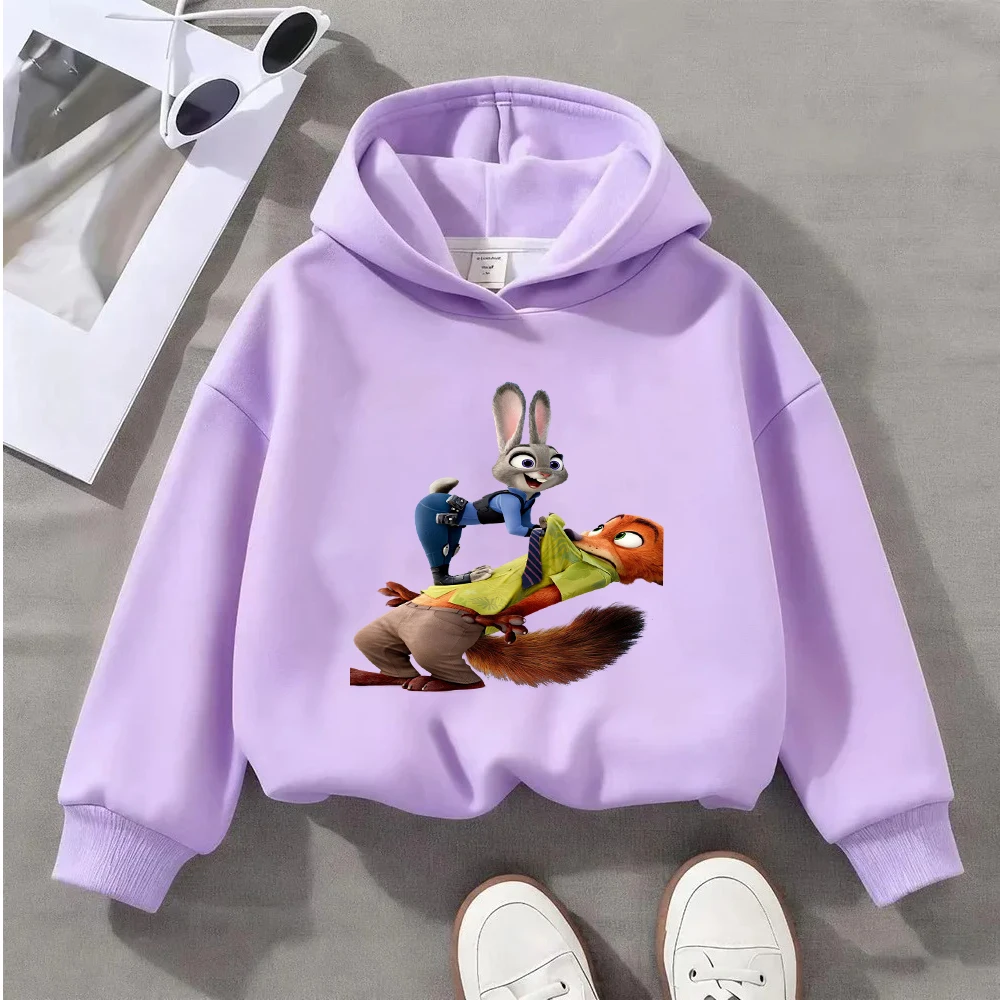 ديزني زوتوبيا جودي هوبس نيك وايلد للجنسين هوديي للأطفال البالغين عارضة البلوز الكرتون فيلم الأزياء السترة #5