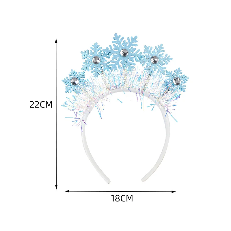 Fashion Sweet Christmas Snowflake Headband For Women Girls Creative Hair Accessories Photo Props Christmas Decoration Gifts