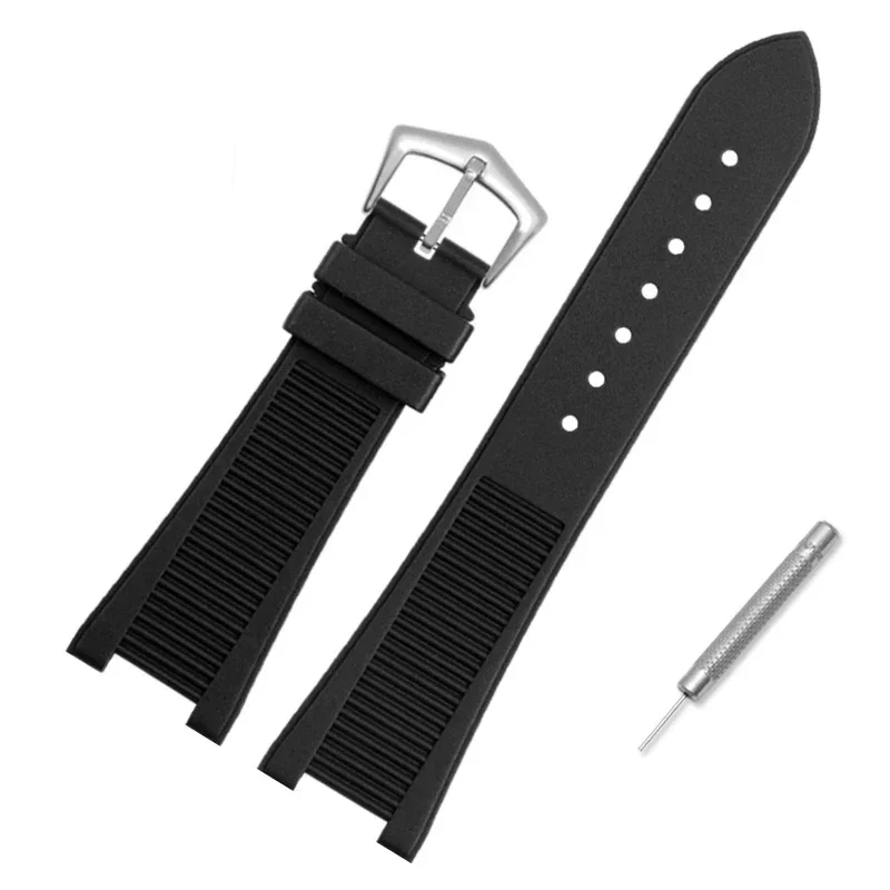 For Patek Philippe High Quality Silicone Watch Belt 5711 5712g Nautilus Watch Strap Special Interface Men Watchband 25-13mm