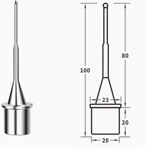 Probe,Sensor Pin,Ball sensor,Rigid center bar,Taster edge finder bar,ball Dia 1/2/3/4/5/6/8/10mm,L=100MM, for Spark machine