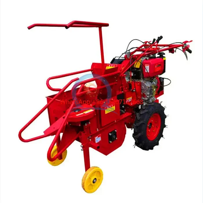 hot sale hand tractor mini corn maize harvester 12hp walking tractor corn harvester