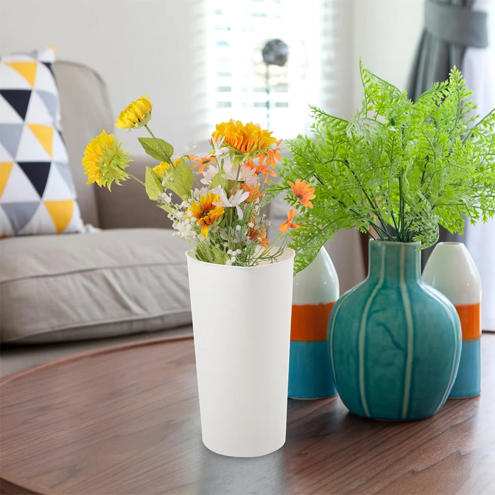 

3Pcs Plastic Flower Bucket Simple Decorative Flower Arranging Pot for Home Office Balcony Gardening Modern Rustic Charm