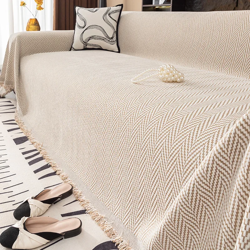 Nordic Chenille Sofa Towel Cover All Season Non Slip Universal Anti Dirty Throw Blanket Recliner Armchair Kids M068