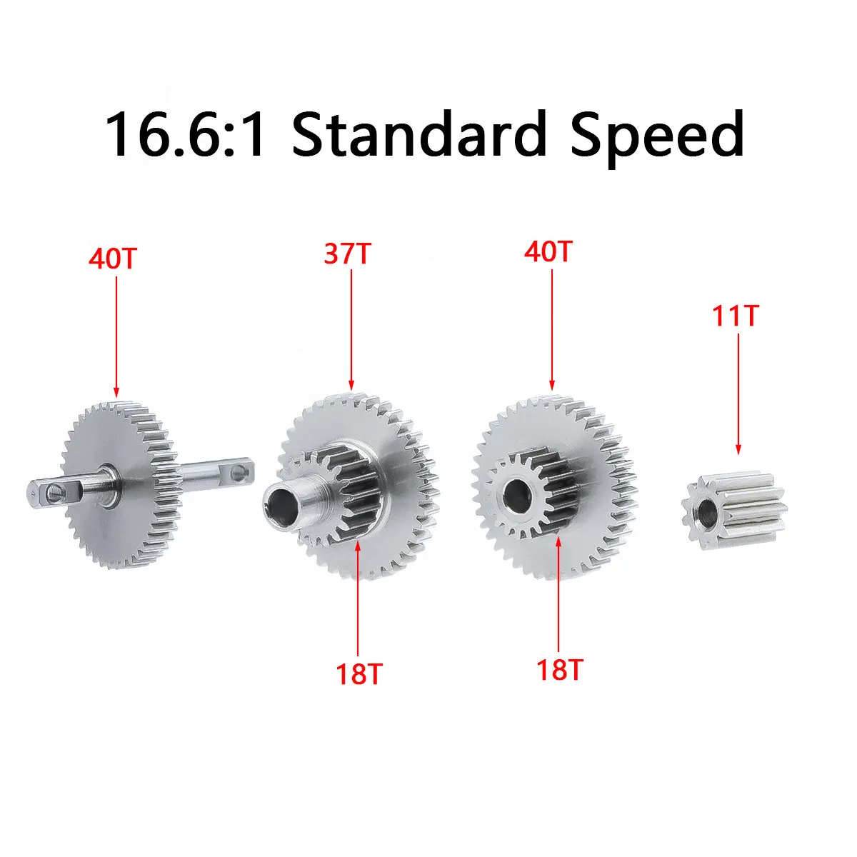 Weiyi Stainless Steel Trx4m Overdrive Underdrive Transmission Gear Pinion Set For 1/18 Rc Crawler Car Trx4-m Upgrade Parts
