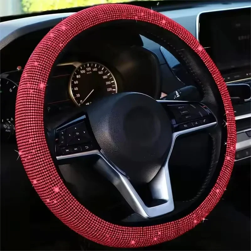 

Universal Car Steering Wheel Cover Protector Anti-Slip Universal Size Fit 15inch 38cm Diameter Fashionable Car Accessories