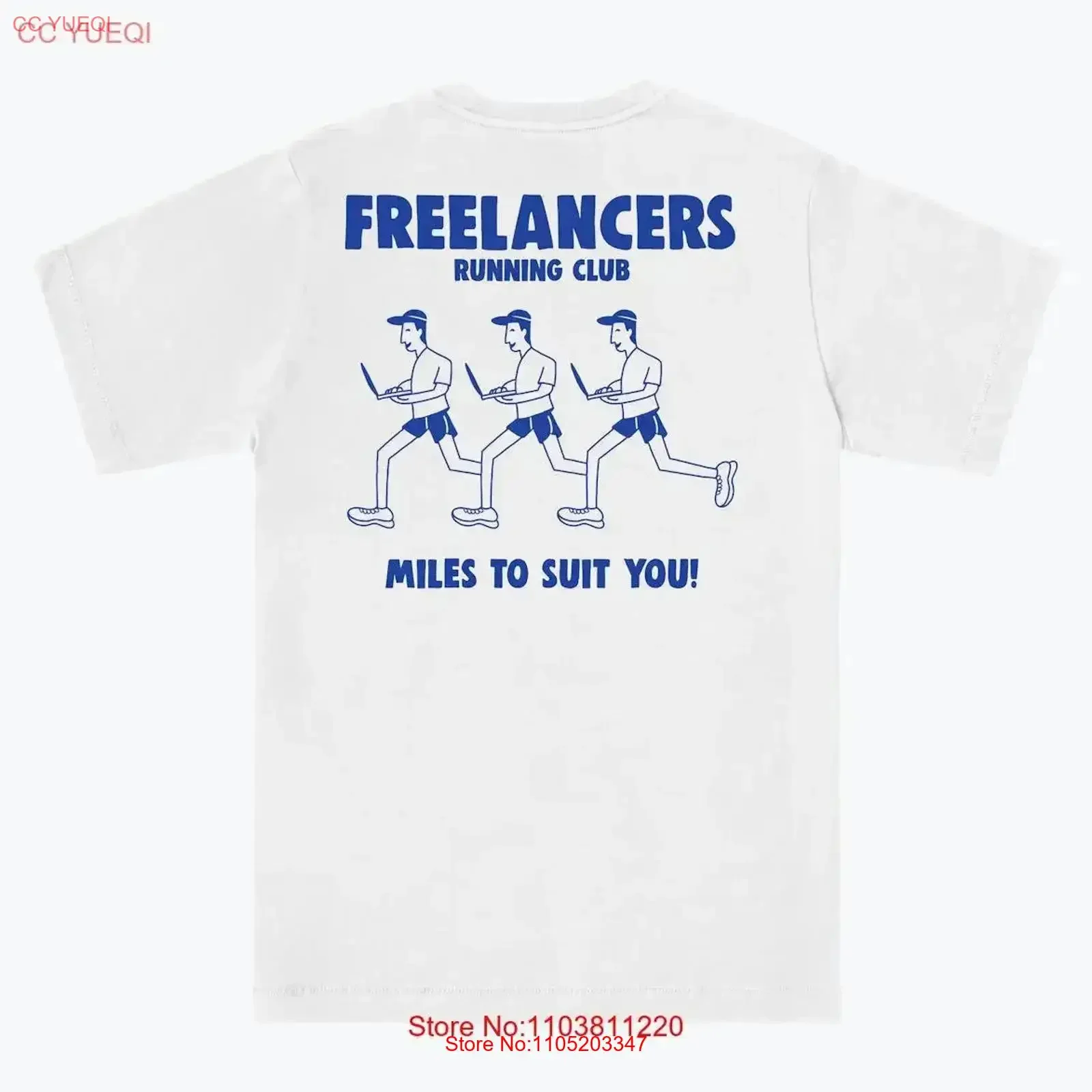 تي شيرت Freelancers Running Club Vintage Style مغسول قليلاً ومتعدد الاستخدامات وناعم وممتد ومريح عتيق مغسول كاجوال #1