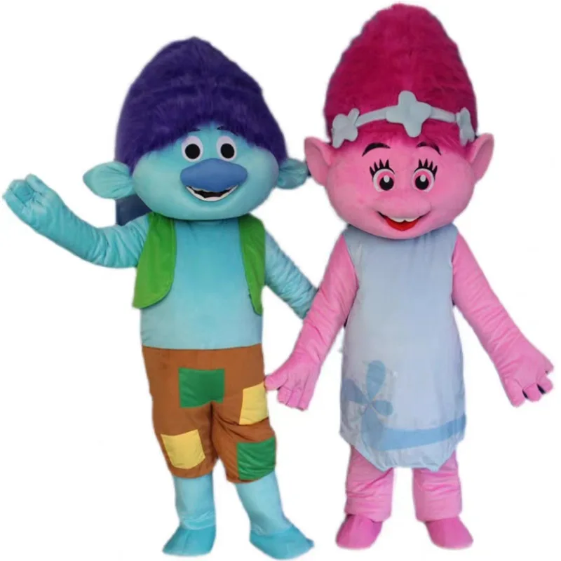 NEW Poppy From Dream works trolls Movie Costume Mascot Fancy Dress Brand Carnival Costume Halloween Gift
