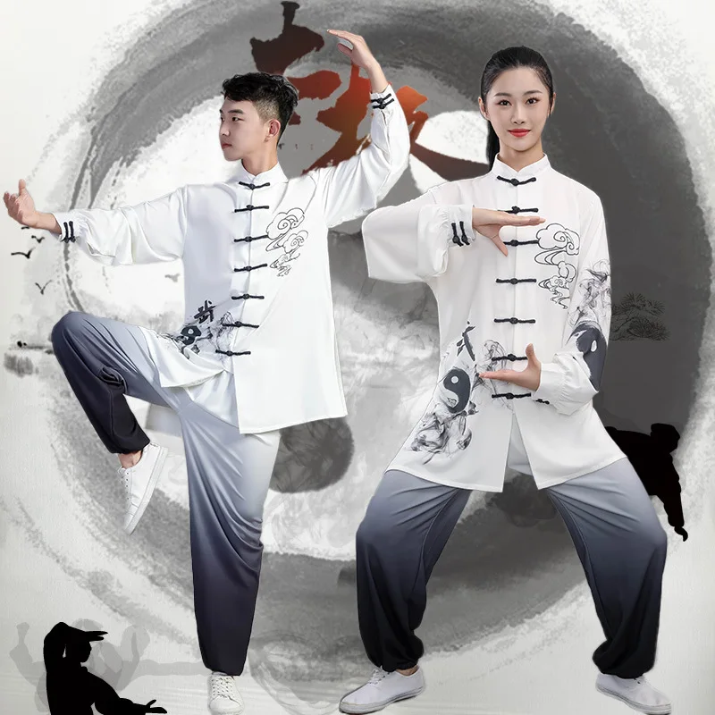 White Kung Fu Uniform Traditional Chinese Clothes Wushu Taichi Kungfu Uniforms Tai Chi Suit Perfect For Exercise Training
