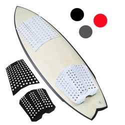 Surboard Grip Pad Surf Deck Pads Surf Traction Pad Stand Up Paddle Board Front Pad + Tail Pad Set Anti-slip Safe Pads