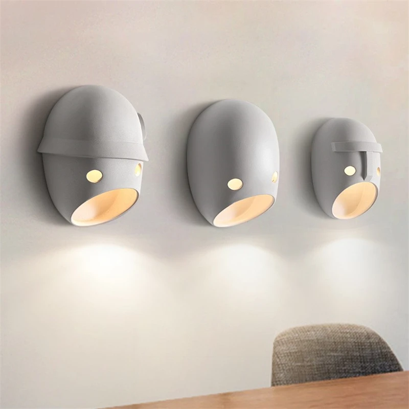 

Resin Face Mask Wall Lamp LED Home Decorative Wall Sconce Light Nordic Creative Bedroom Bedside Wall Lights Art Decoration Lamps