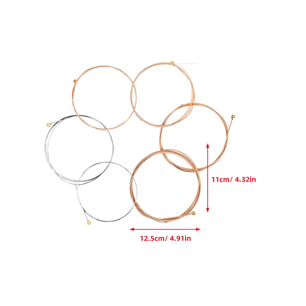 Cordes de guitare Folk en métal, 6 pièces, durables, faciles à installer, son clair, résonance confortable, pièces de rechange pour guitare