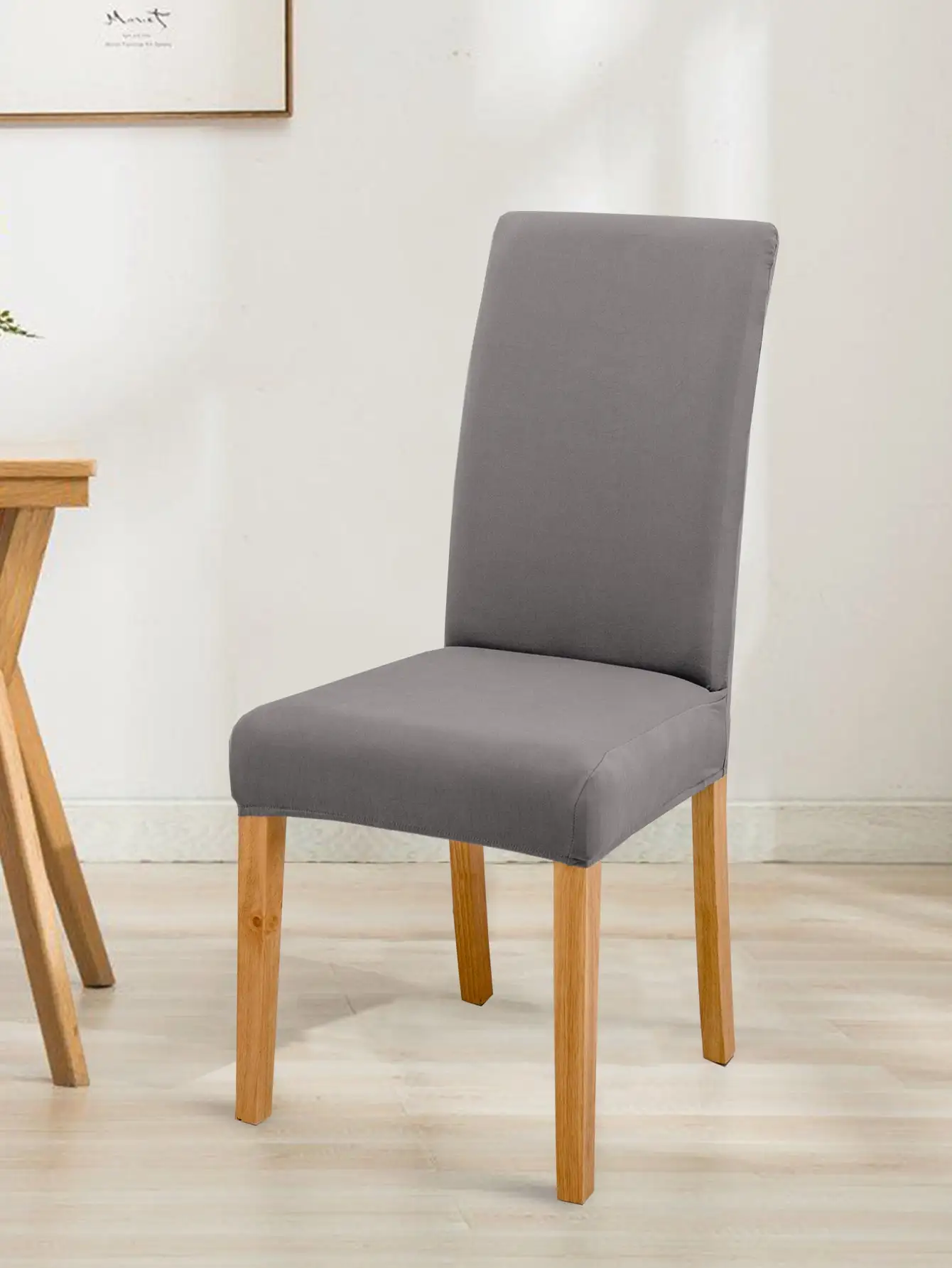 4 قطع من أغطية كراسي الطعام المطاطية، أغطية مقاعد الكرسي، أغطية كراسي قابلة للإزالة وقابلة للغسل لغرفة الطعام #2