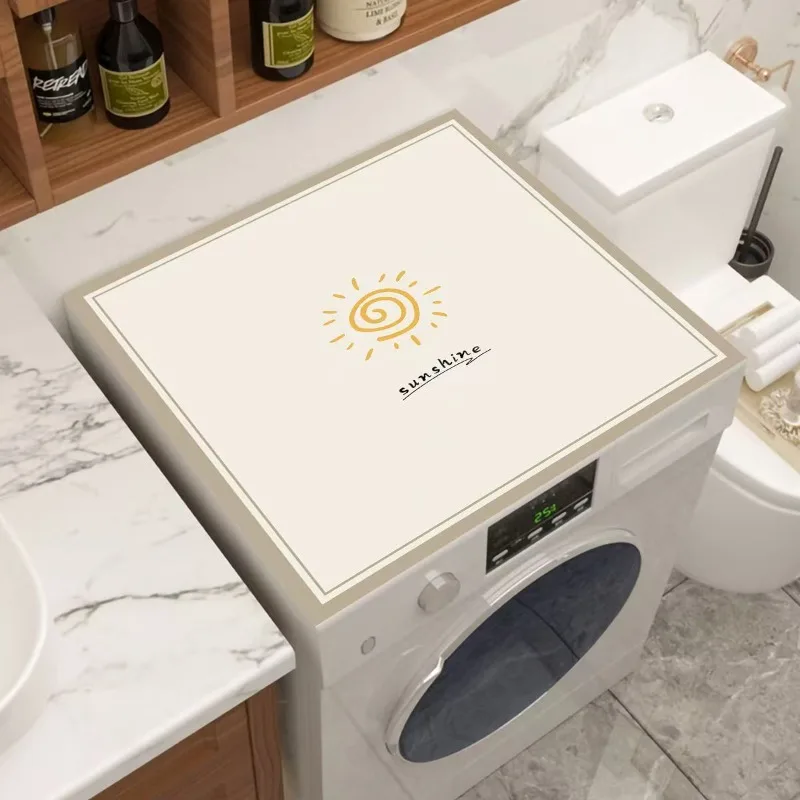Diatom mud drum washing machine cover pad, water absorption, sun protection and dust cover