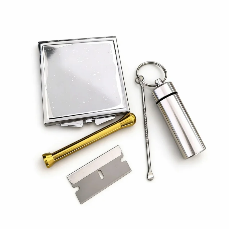 Portable kit maconheira erva/pipas para fumar With Cutting /pipa /Storage Jar/Spoon/Metal Case view 3