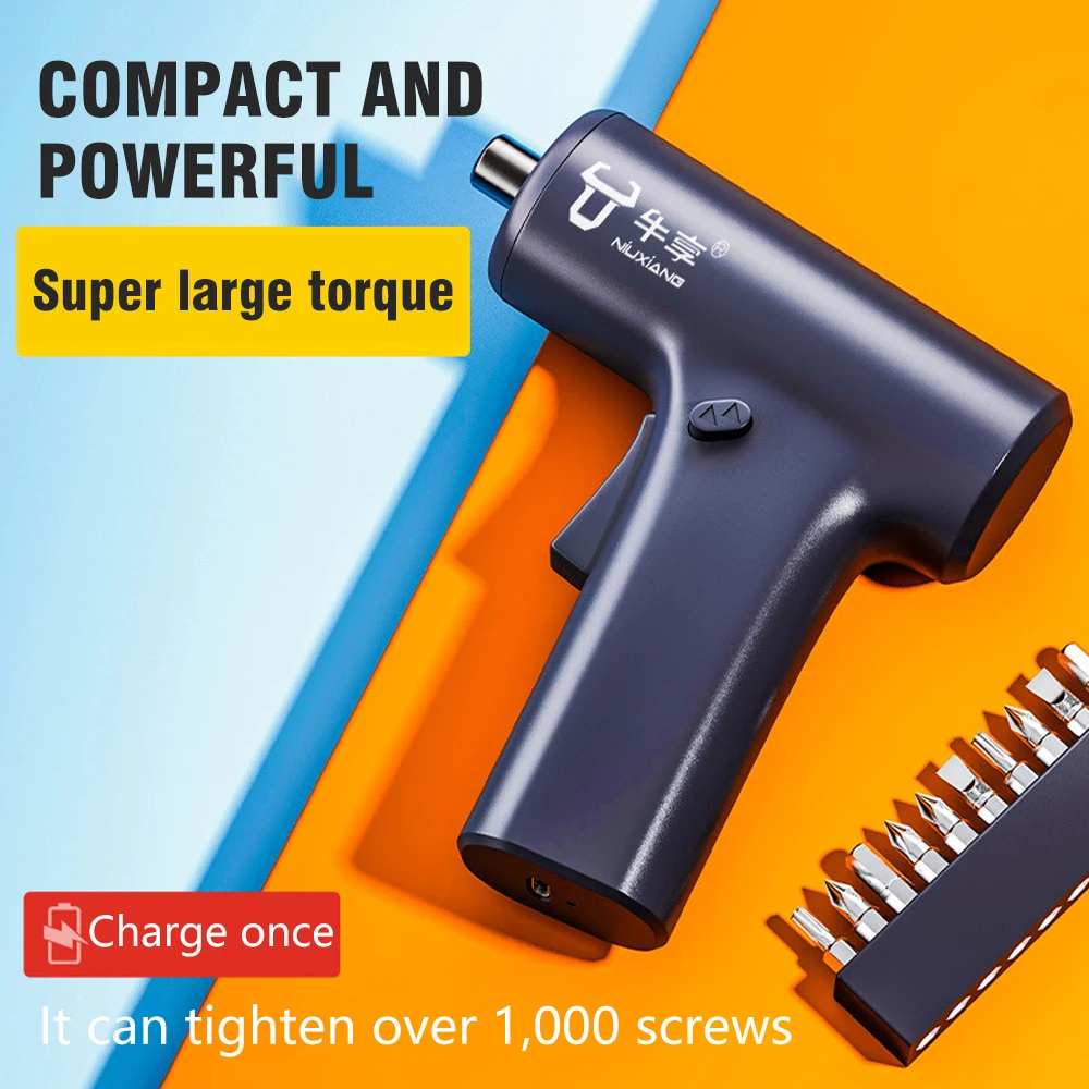 

3.6V Electric Screwdriver Manual Cordless Multi Function Large Torque Mini Electric Screwdriver for DIY Projects Brushed Motor