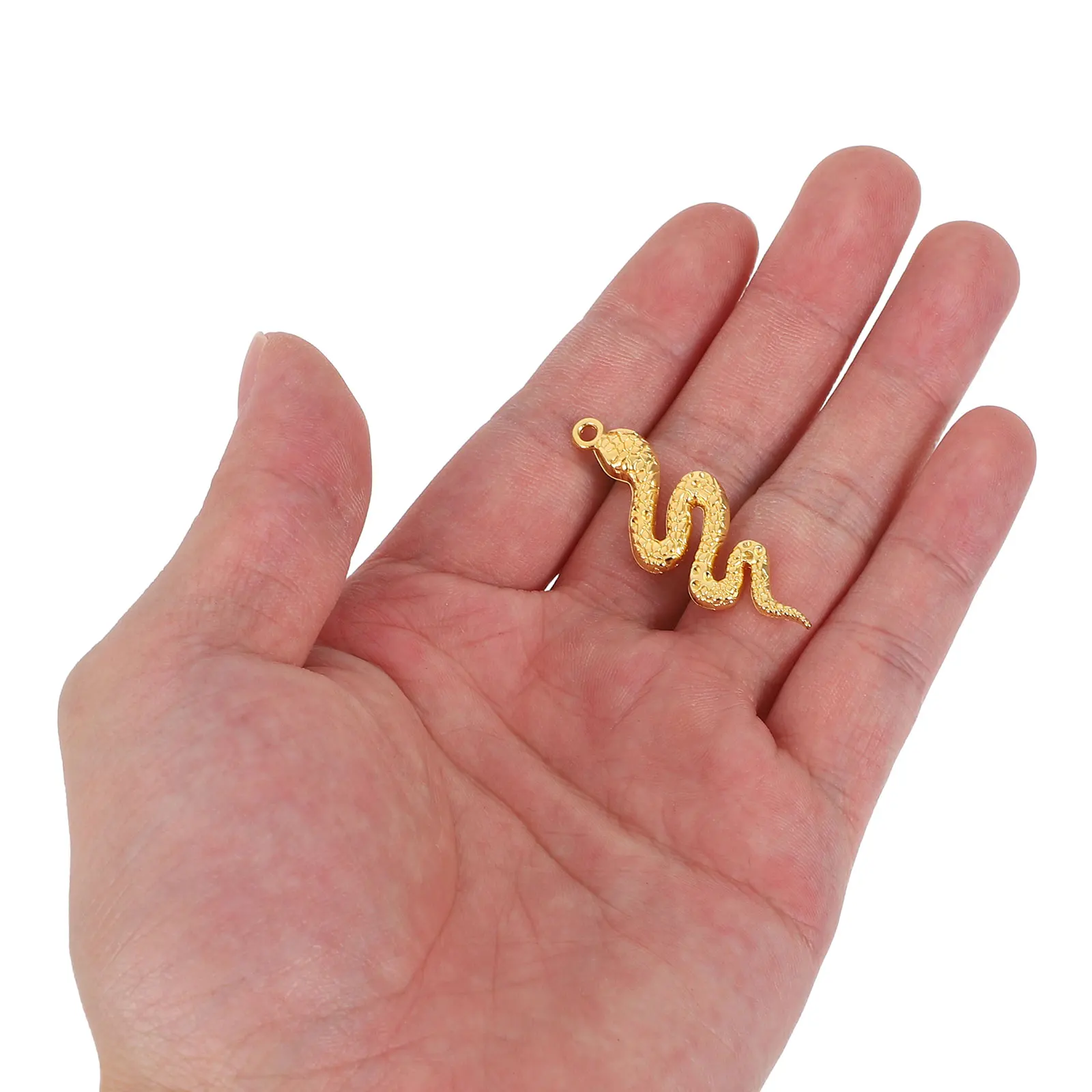 

30Pcs Snake Shaped Pendant Zinc Alloy Vintage Style DIY Jewelry Making Charms for Earrings Bracelets Necklaces Keychains
