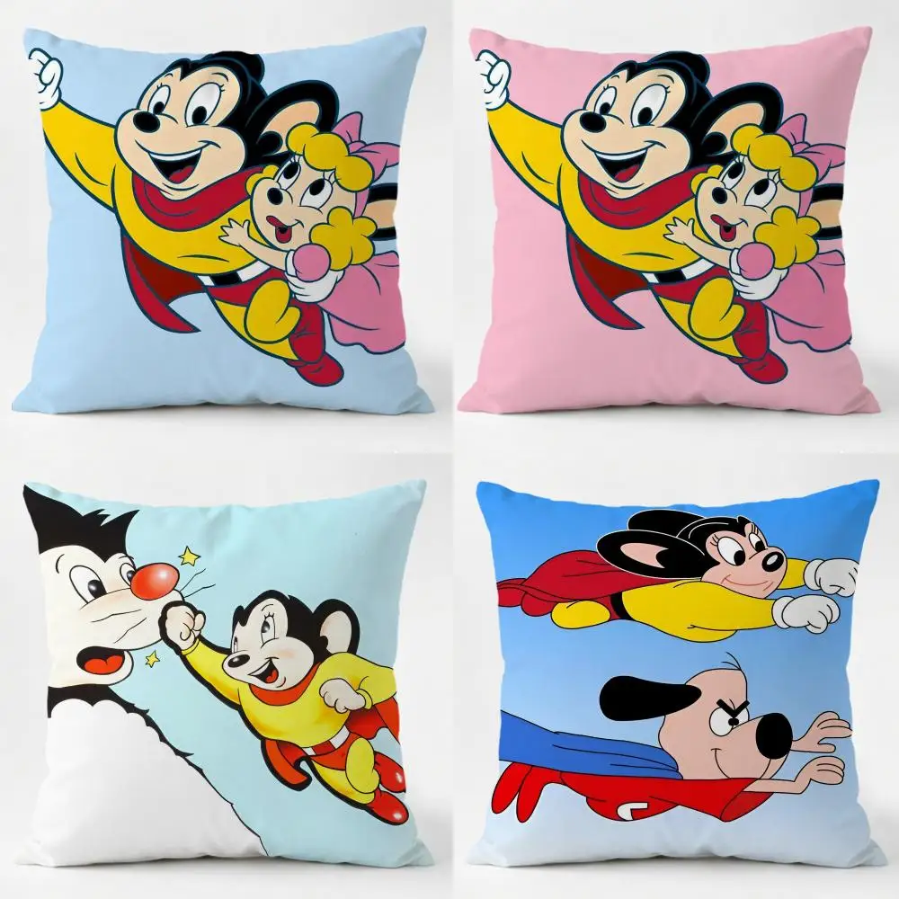 The Mighty Mouse Playhouse Cushion Cover comfort Daily Washable Linen Soft  for Sofa Bed Home Room Decor