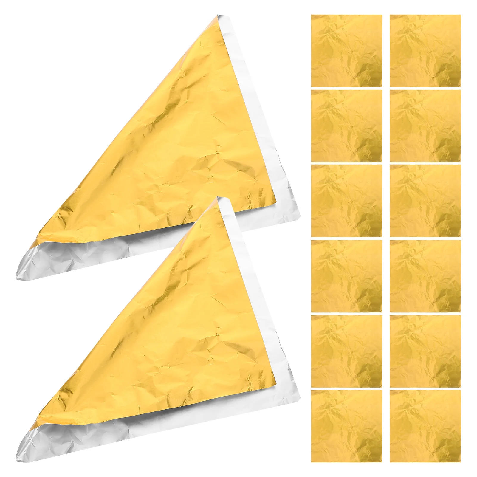 100 Stück Aluminiumfolienverpackungen, elegantes Geschenkpapier für Süßigkeiten, Schokolade, für kleine Zitrusfrische, Konservierung, selbstgemachte Leckereien