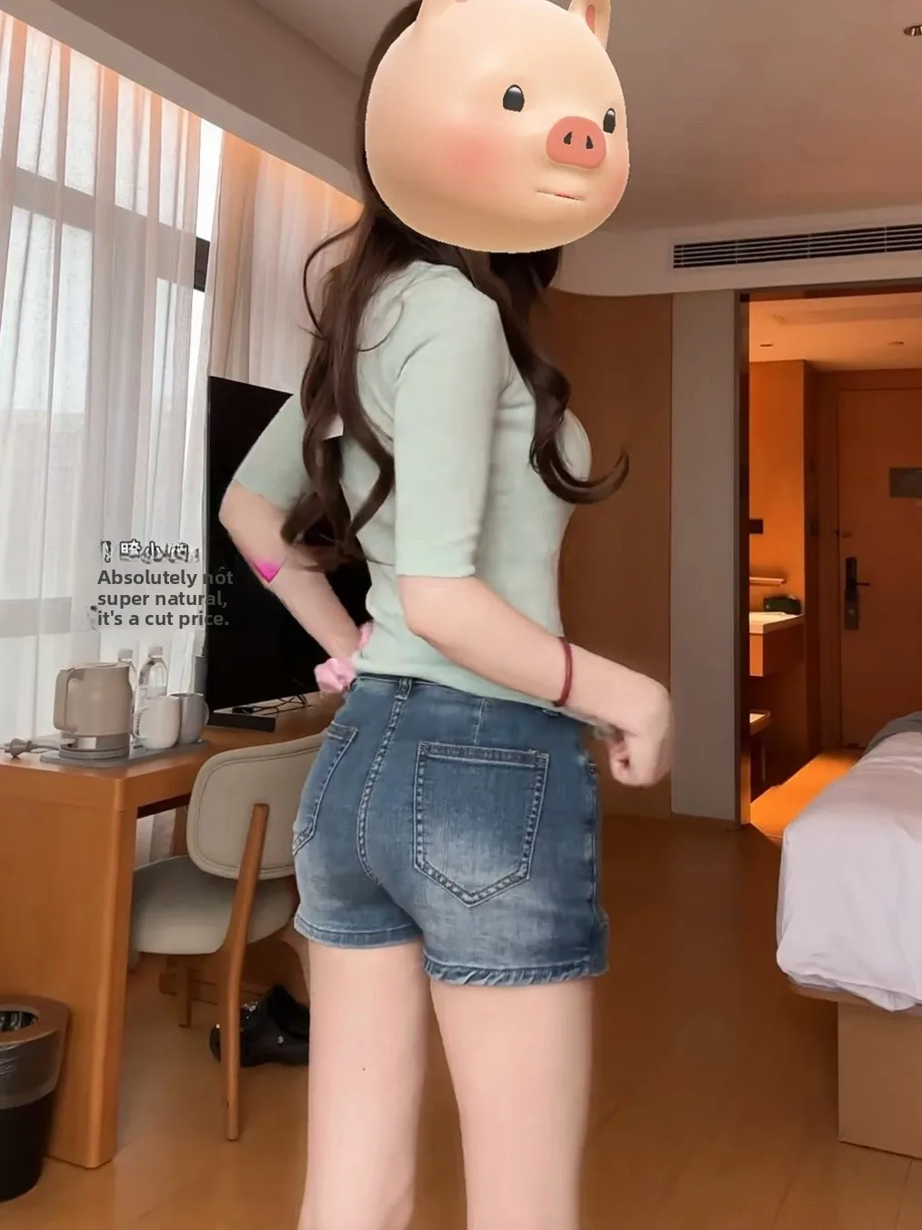 High Waist Slim Fit Korean Style Half Body Skirt Denim Anti-Light Women's Fashion Summer 2026 Padded Hip Enhancing Jeans