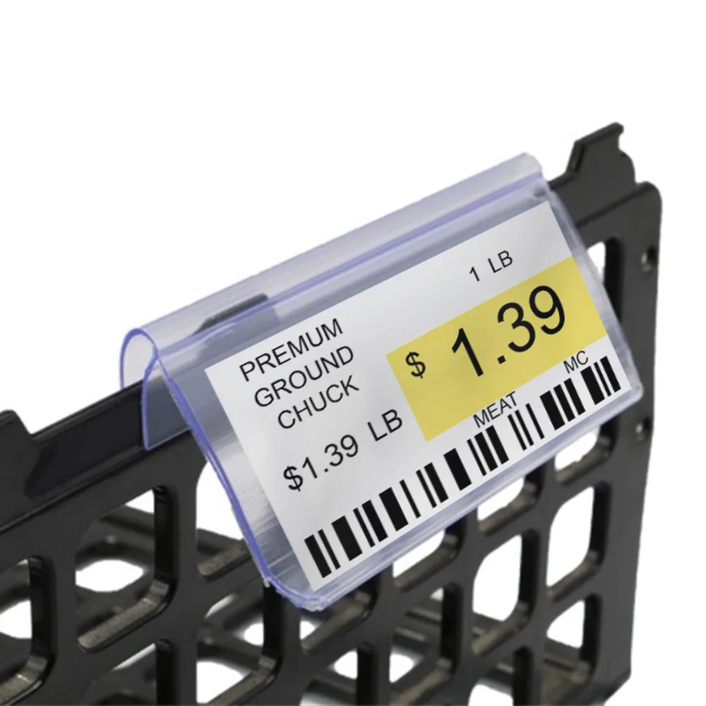 Box Shelf Edge Data Strip Shelf Label Holders,Plastic Wire Rack Label Holder