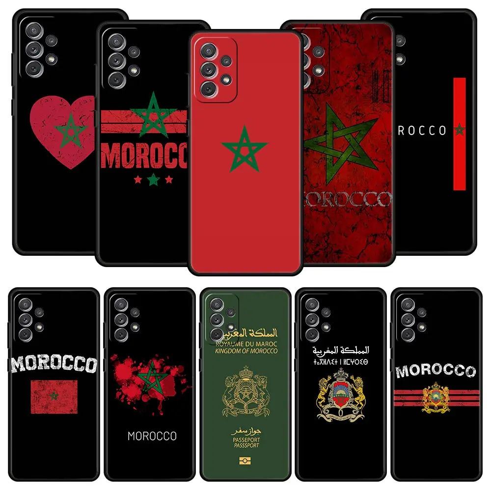 

Morocco Flag Passport Case For Samsung A53 A23 A33 5G A13 A03 A21s A03s A31 A11 A41 A51 A52 A71 A73 M21 M22 M31 A01 Phone Cover