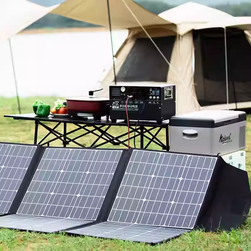 500W Monocrystalline Silicon Solar Panel High Efficiency Portable Foldable Waterproof for Camping Home Roof Off-Grid Power Needs