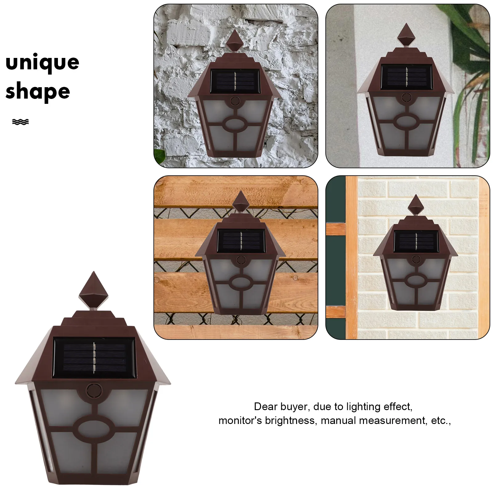 

Retro Wall Lamp Solar Powered Outdoor Garden Fence Deck Mount Landscape Light Energy Saving Environment Friendly Intelligent