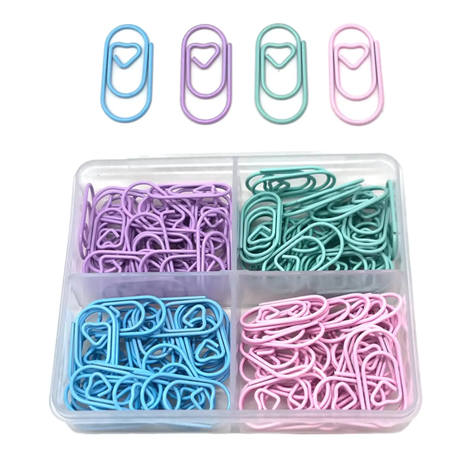 120x Paper Clips Small Stationery Home School Office Heart Decorative for Notepad Document Notebook Scrapbook Crafts Paperwork