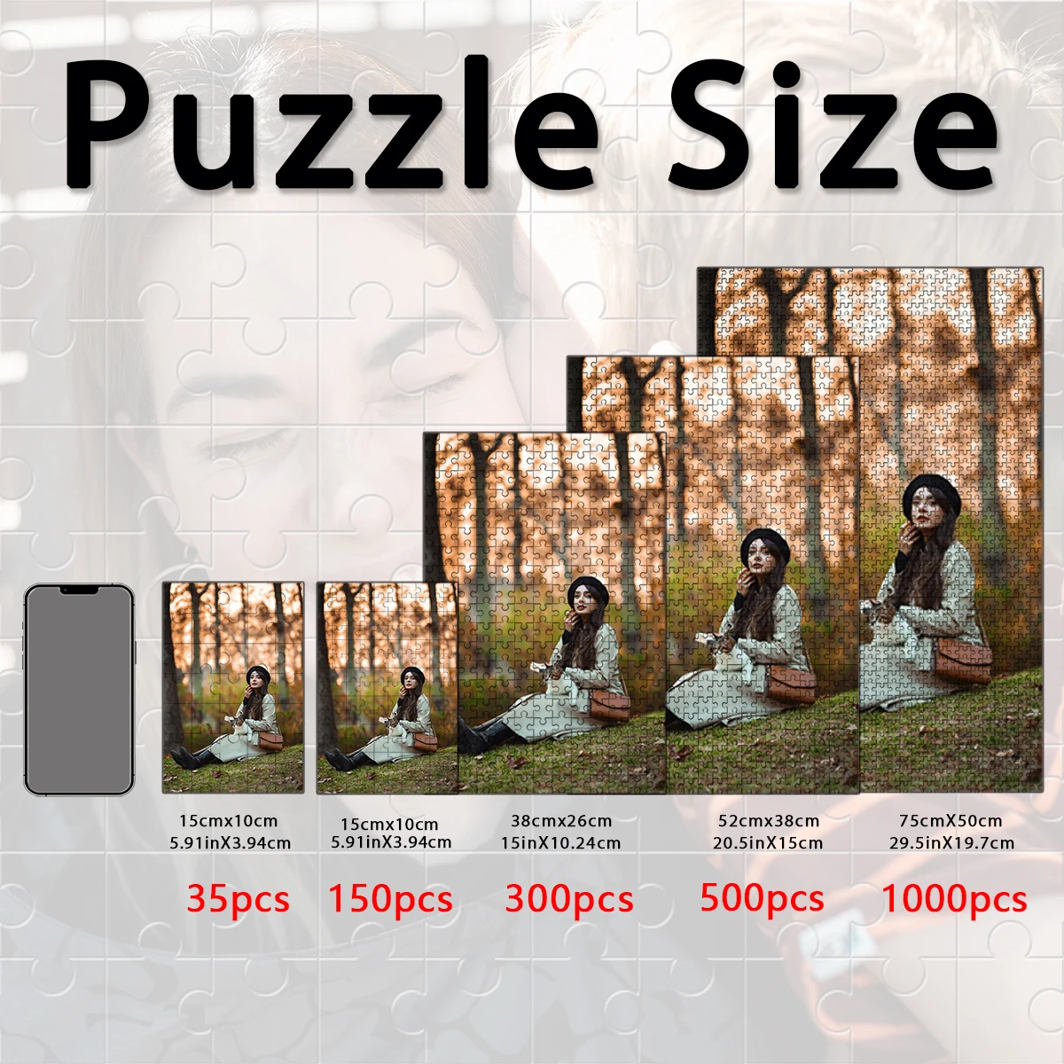 35/300/500pcs girl Custom Poster Custom Photo Puzzle Mosaic Personalized Poster For Kids Toy Educational toys