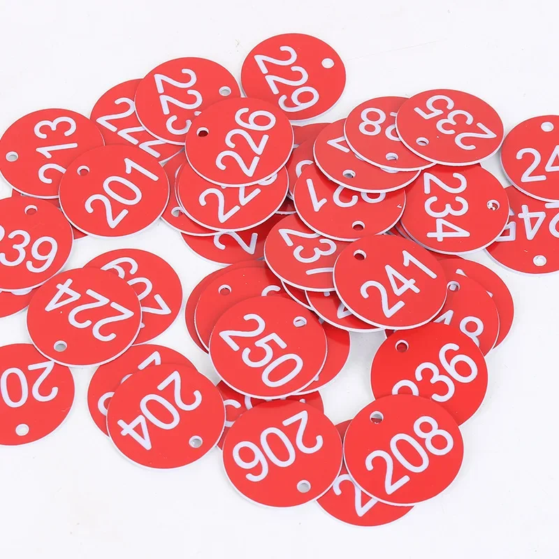 200pcs 1-200 Numbered Label Husbandry Farm Beehive Tag Beekeeping Box Sequential Numbers Animal Livestock Marker Round