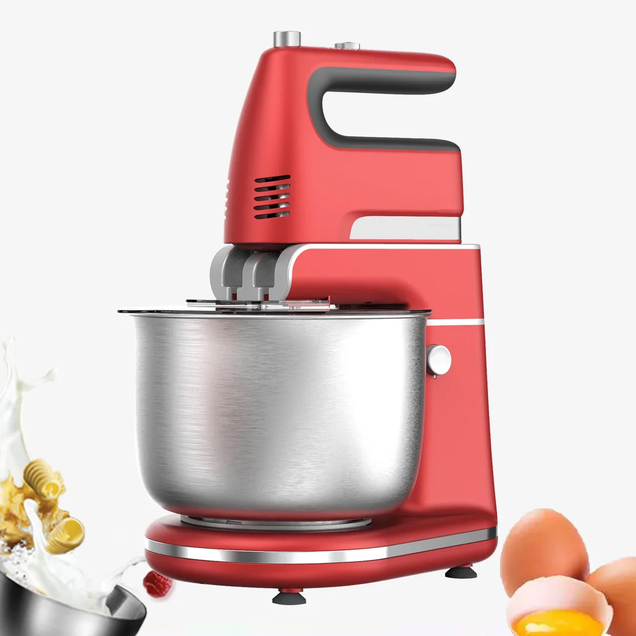 Stainless Steel 3.5L Bowl Planetary Cake Dough Egg Mixer Machine Kitchen Appliances Home Hand Stand Electric Mixer