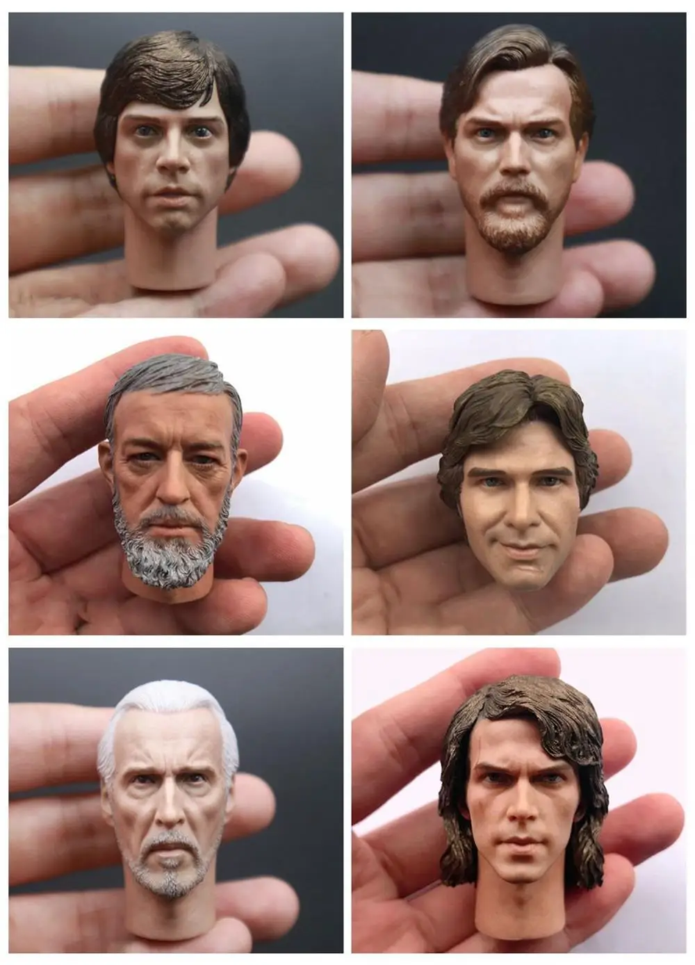 Hot Sale 1/6th  Luke  High Quality Male Head Sculpture Carving Model For 12inch Action Figure DIY