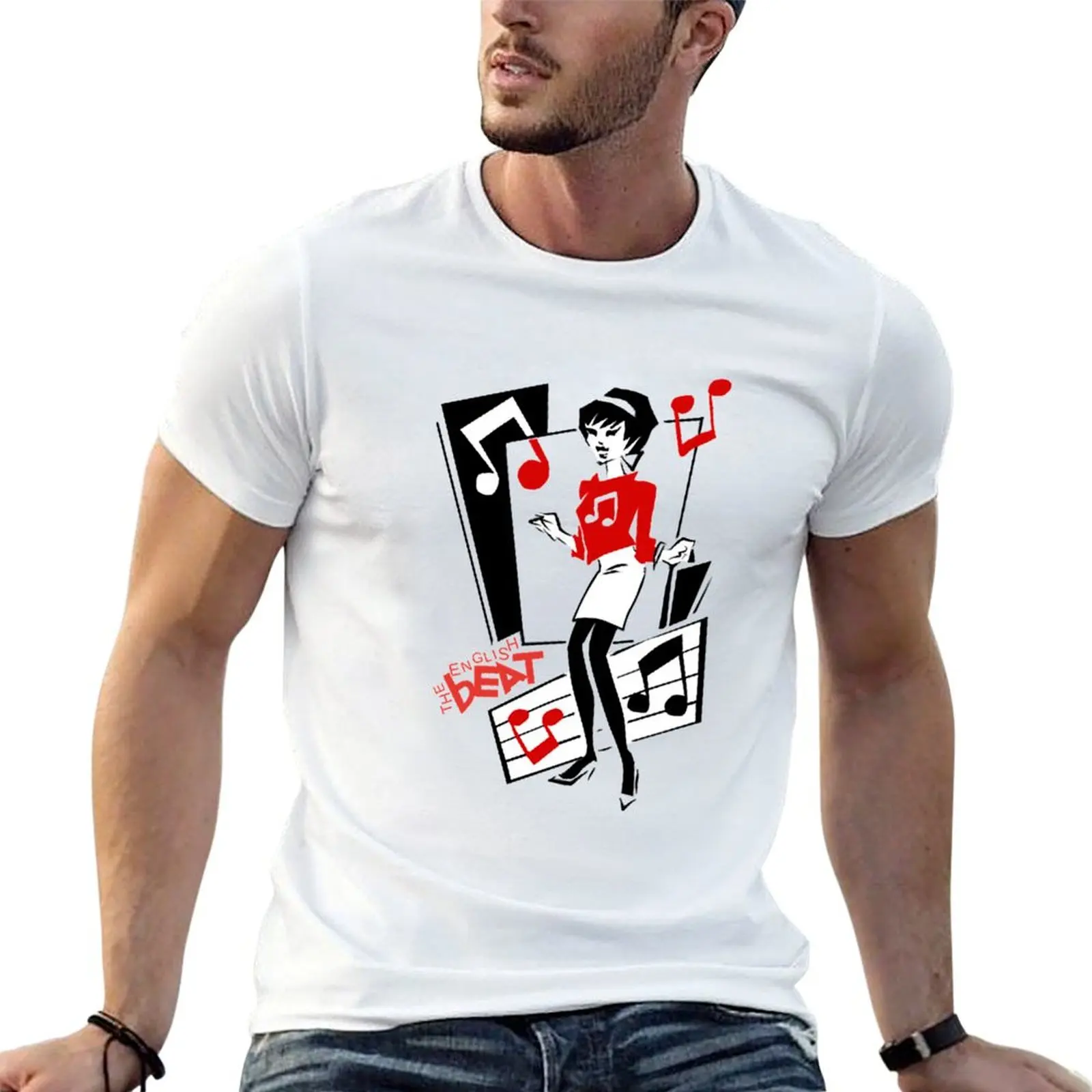 Mens Funny English Beat Men Women Unisex Baggy Boyfriend T-Shirt Plus Size Short Sleeve T-Shirt