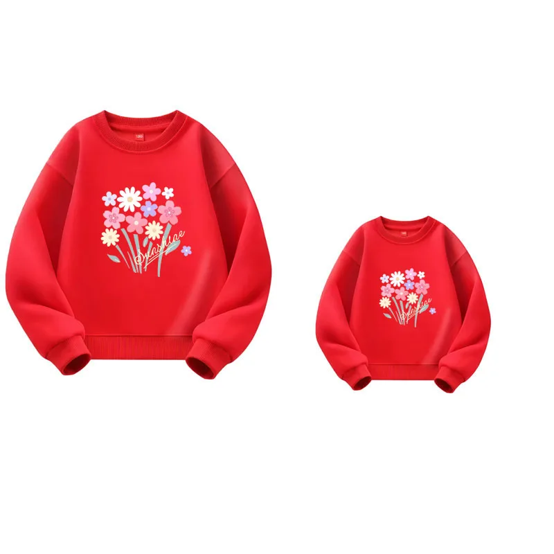 

Family Matching Sweatshirt Mother Daughter Clothes Cotton Adult Kids Family Mommy and Daughter Matching Clothes Mommy and Me