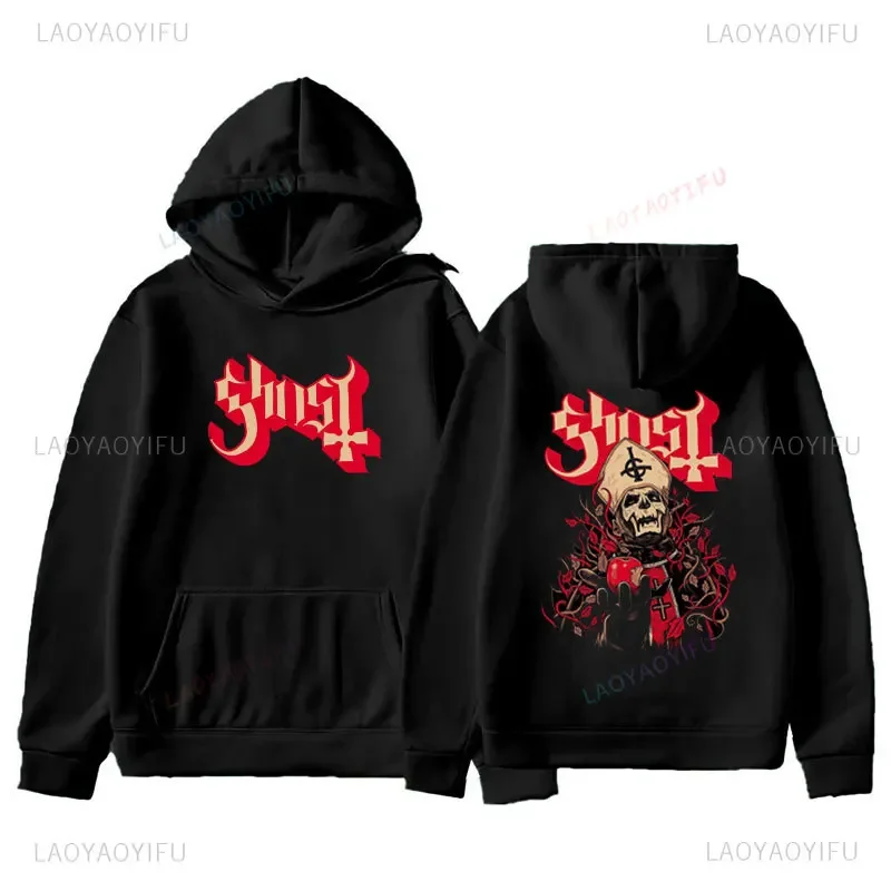 Ghost Band Hoodies BC Swedish Heavy Metal Band Shirt Rock Band Tops Drop Shoulder Sweatshirt Hip-hop Harajuku Unisex Pullovers