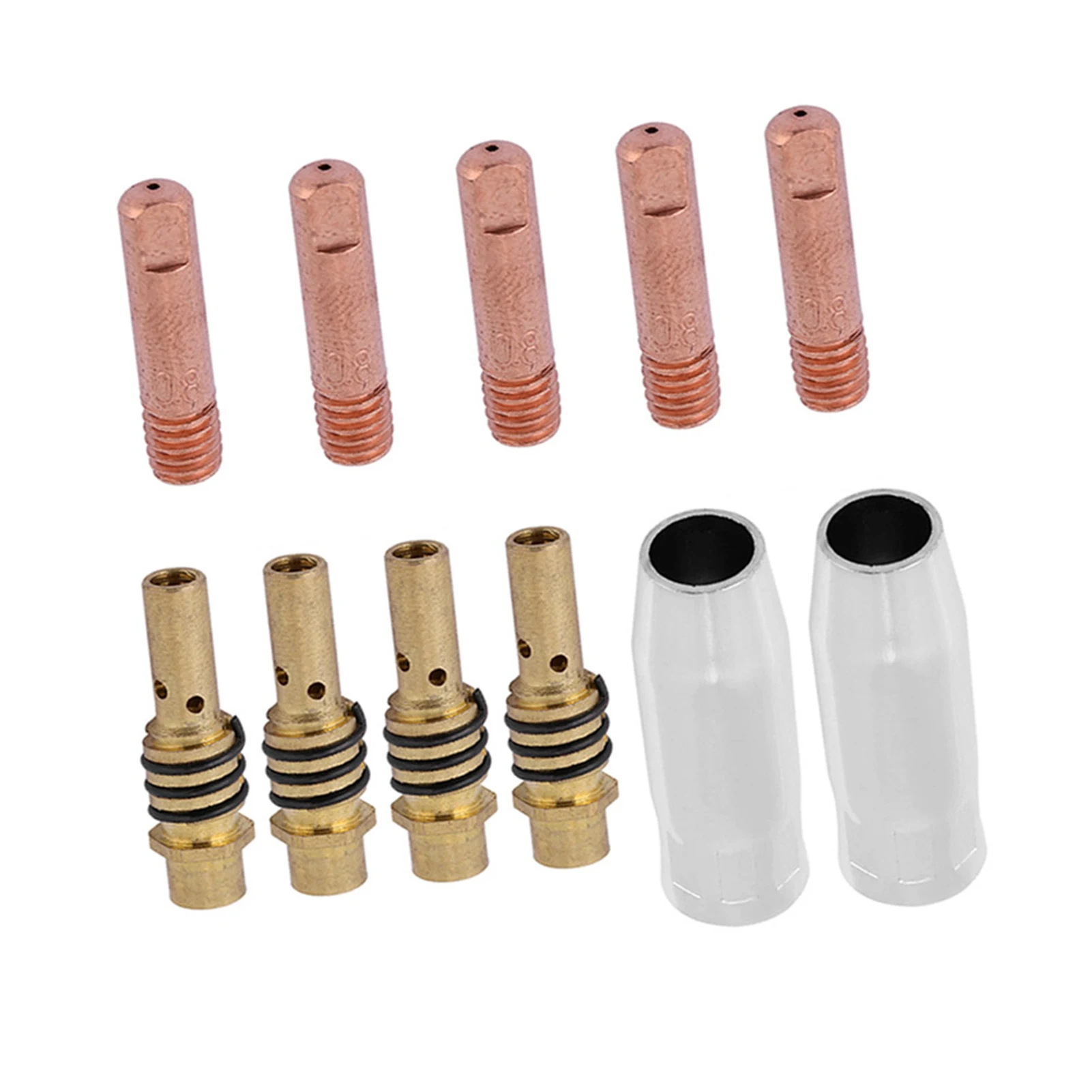 11pcs Nozzles Contact Tips Holders MIG Welder Consumable Accessory Fit For 15AK Torch Gun