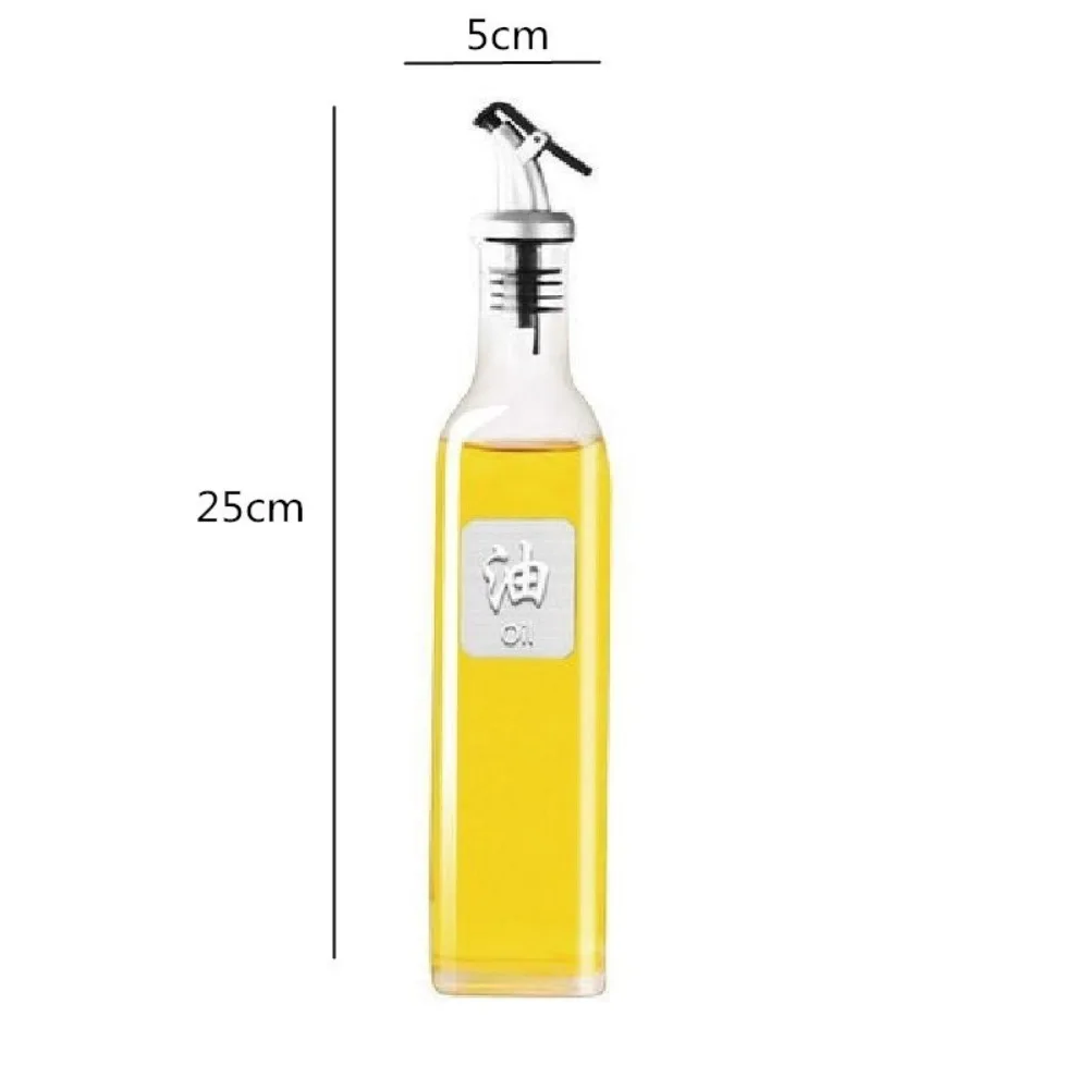 Transparent Glass Automatic Opening Closing Nozzle Oil Bottle Leakproof Household Kitchen Soy Sauce Vinegar Pot Seasoning Bottle