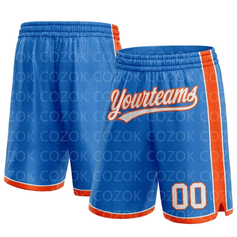 Shorts de basket-ball College en 3D pour hommes, Shorts de plage à séchage rapide, Personnalisés, Bleu royal, Authentique, Votre nom, Mumber