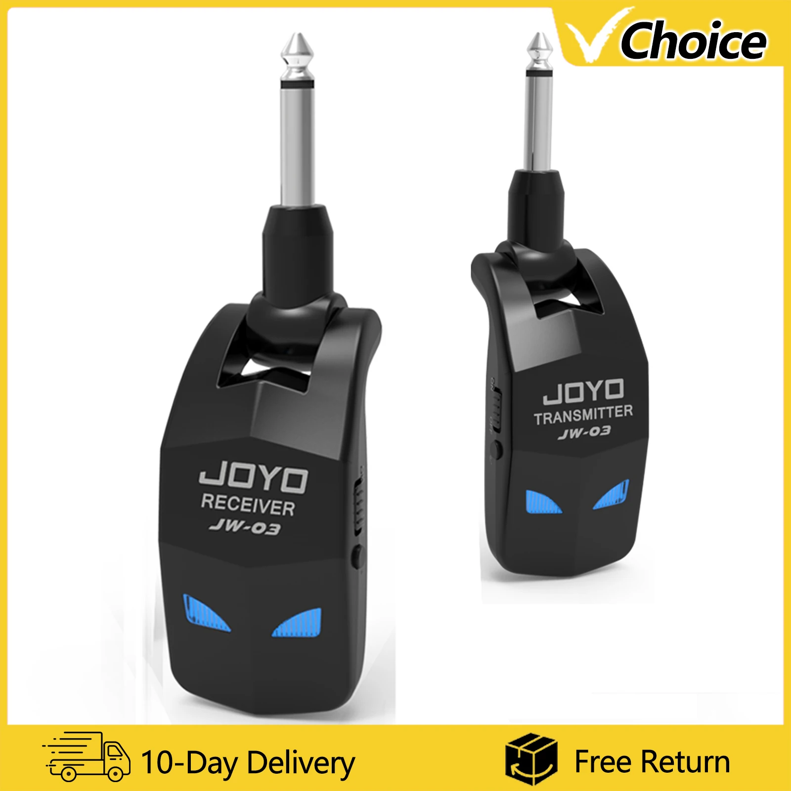 JOYO Wireless Guitar System JW-03 2.4GHz Guitar Transmitter Receiver For Electric Guitar Bass Wireless Transmitter Rechargeable