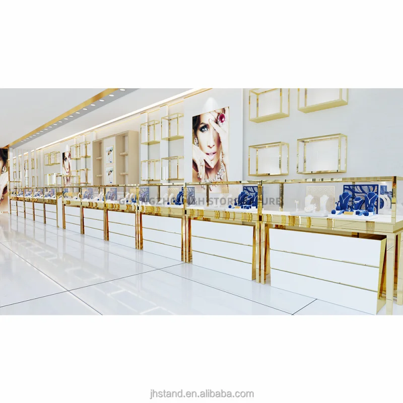 customized.Fashion high quality jewelry shop counter design images jewelry shop interior design showroom display stand