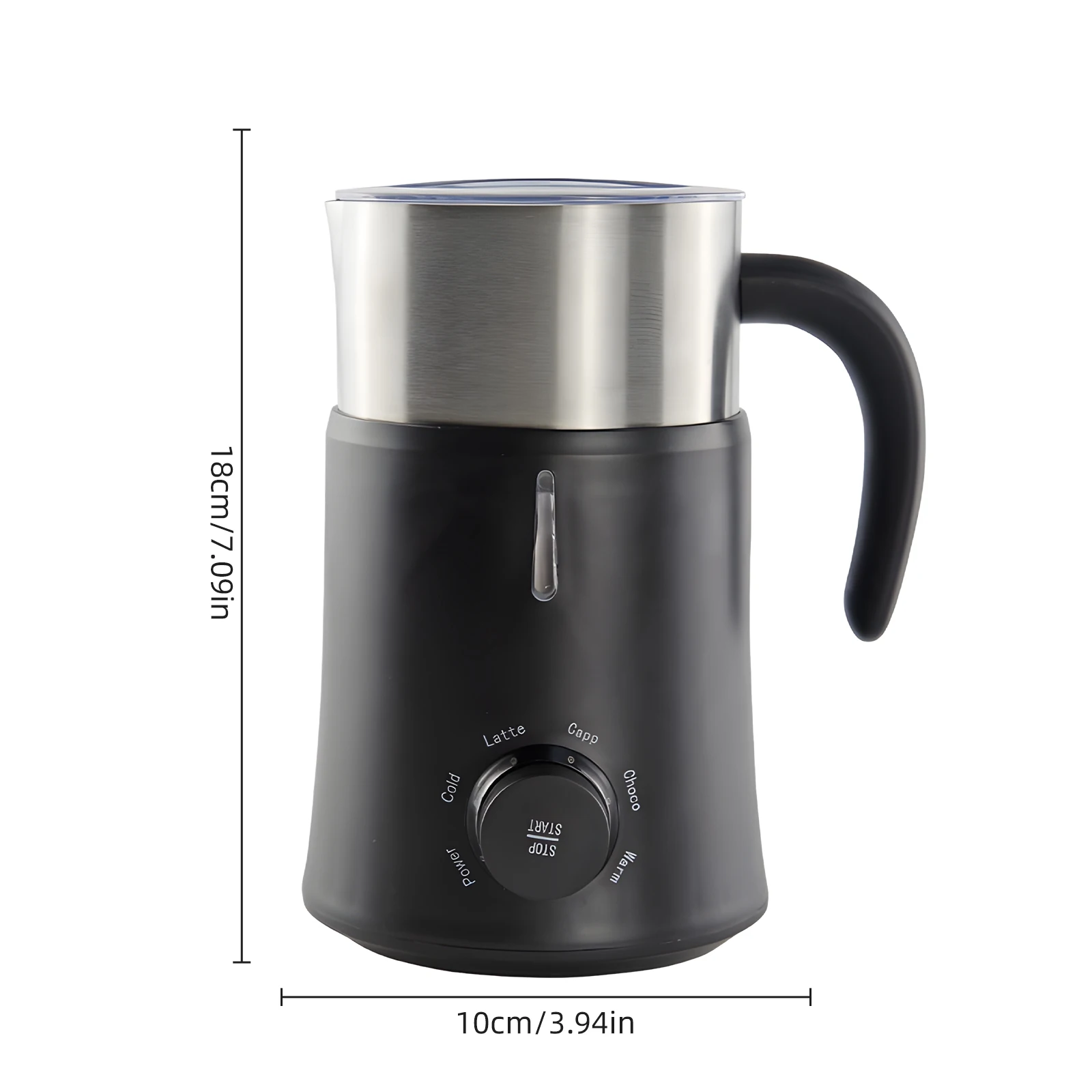 5in1 Electric Milk Frother Hot Cold Foam Maker Milk Warmer for Latte Cappuccinos Hot Chocolate 500W Non-Slip Coffee Frother