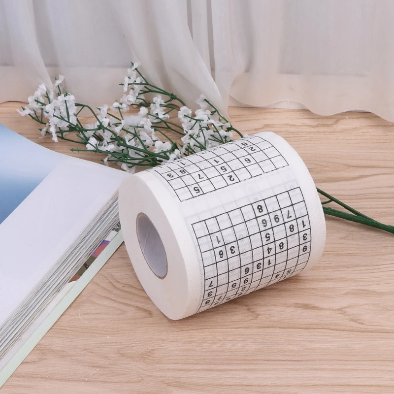 Durable Sudoku Su papel seda impreso rollo papel higiénico buen juego rompecabezas