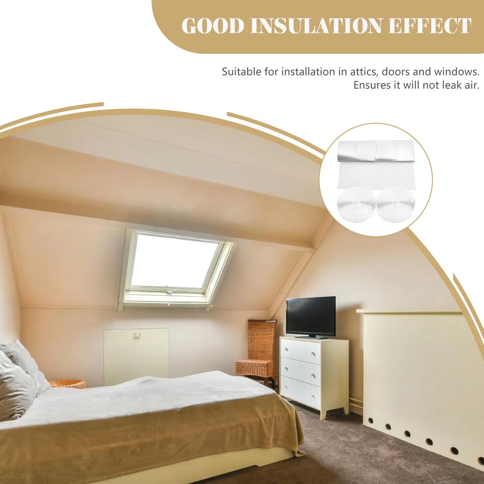 Insulation Cover for Ceiling Fan 129x95cm Heavy Duty Aluminum Vent Cover Air Tight Seal Trimmable Hook Design for Whole House