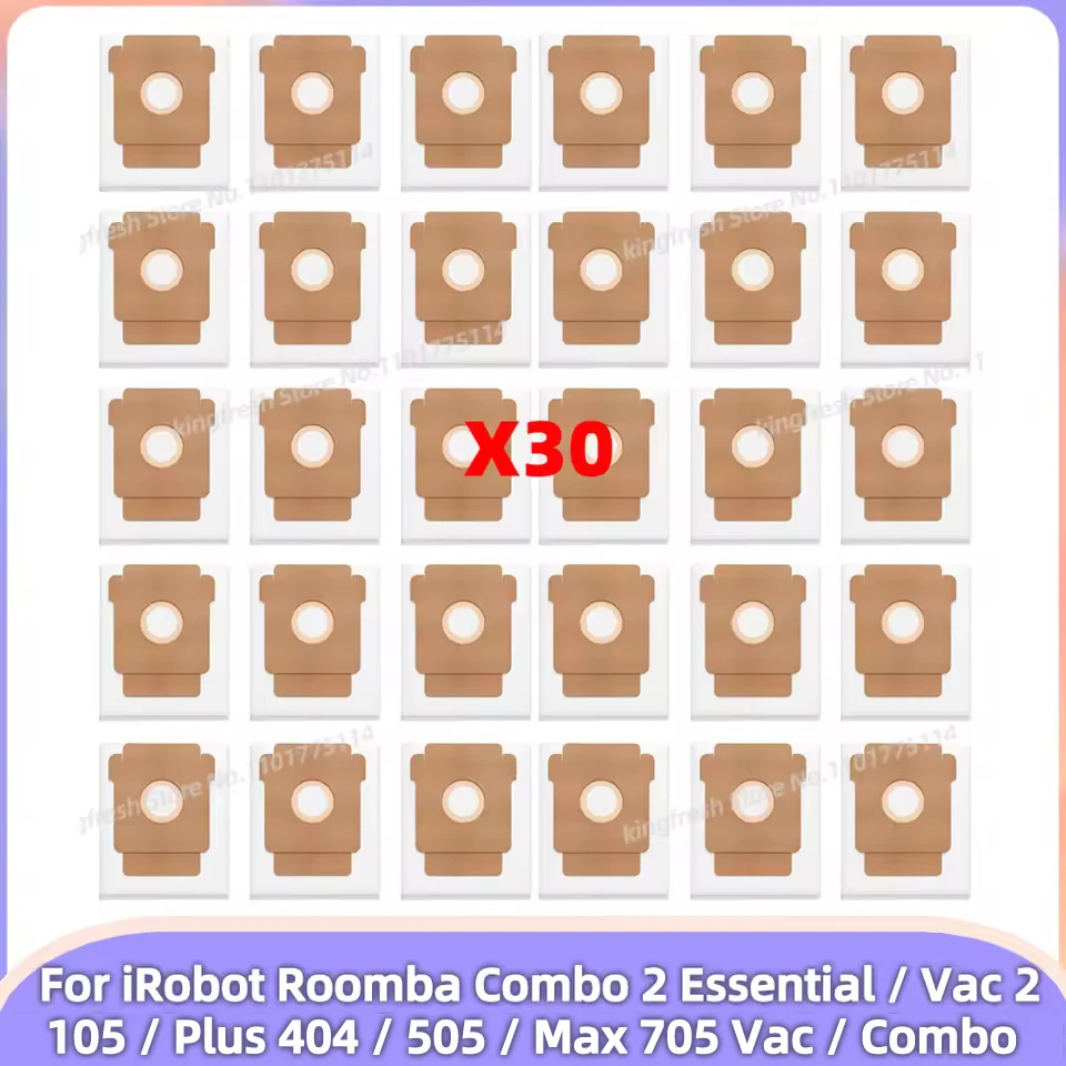 كيس غبار متوافق مع (iRobot Roomba 105 Combo / Vac, Plus 405 / 505 / Max 705 Vac / Combo,  Essential Vac 2 / Combo 2 Essential) قطع غيار المكنسة الكهربائية