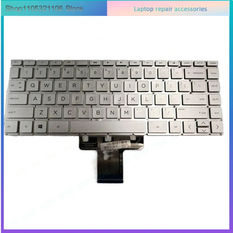 US silver keyboard For   HP 14-DG 14-DF 14m-dh 14s-DR 14-DK 14-dq 14s-dq 14-fq
