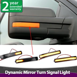 2pcs Car Side Mirror Blinker Indicator Lamp LED Dynamic Turn Signal Light for Ford F150 F-150 SVT Raptor 2010-2014