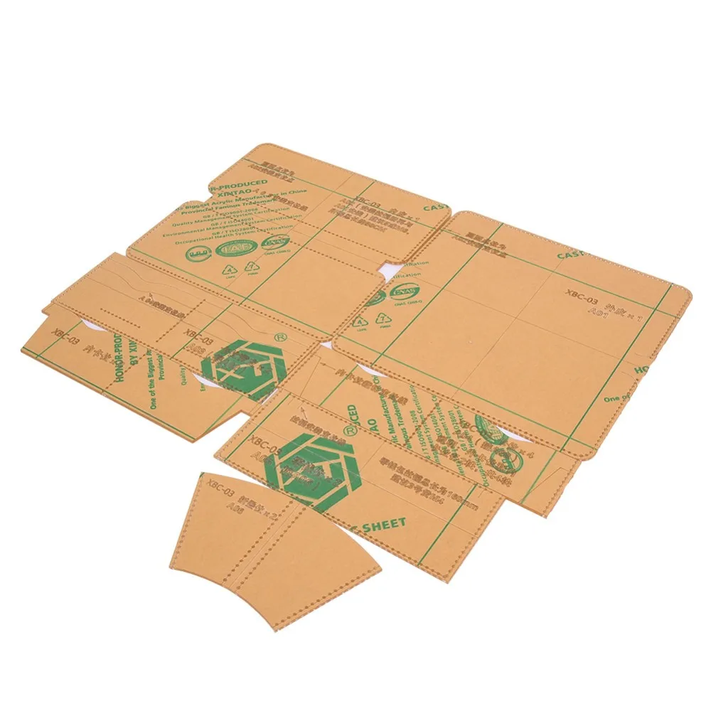 

XBC-03 Wallet Making Template Acrylic Clear Zipper Purse Making Template Transparent Durable Leathercraft Template